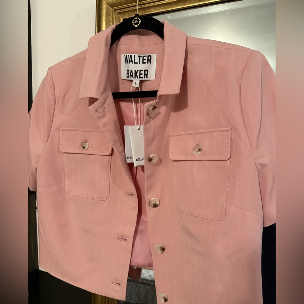 Deena Spread Collar Crop Jacket - image 2